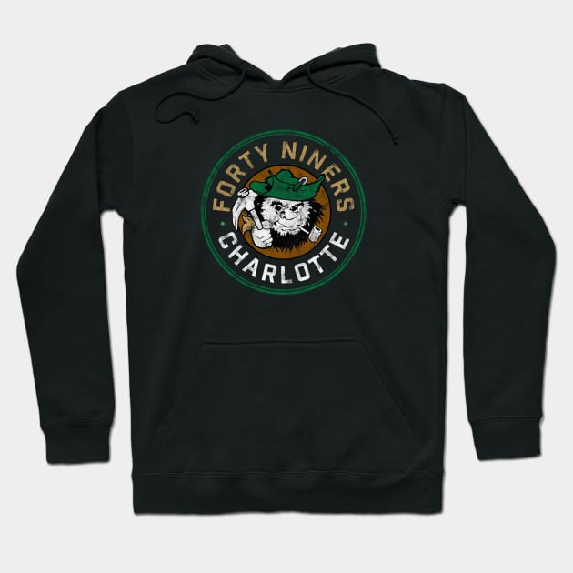 Charlotte Forty Niners Vintage Design Hoodie by MalmoDesigns